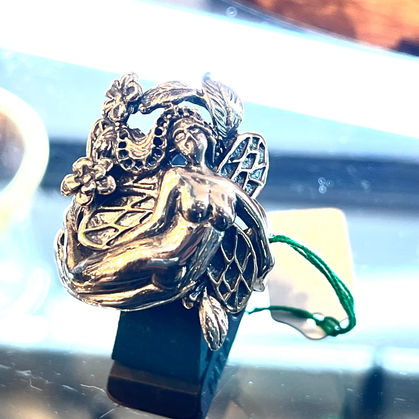 妖精 花柄 リング silver925 20号 19号 21号 指輪 1点物 ハンドメイド 