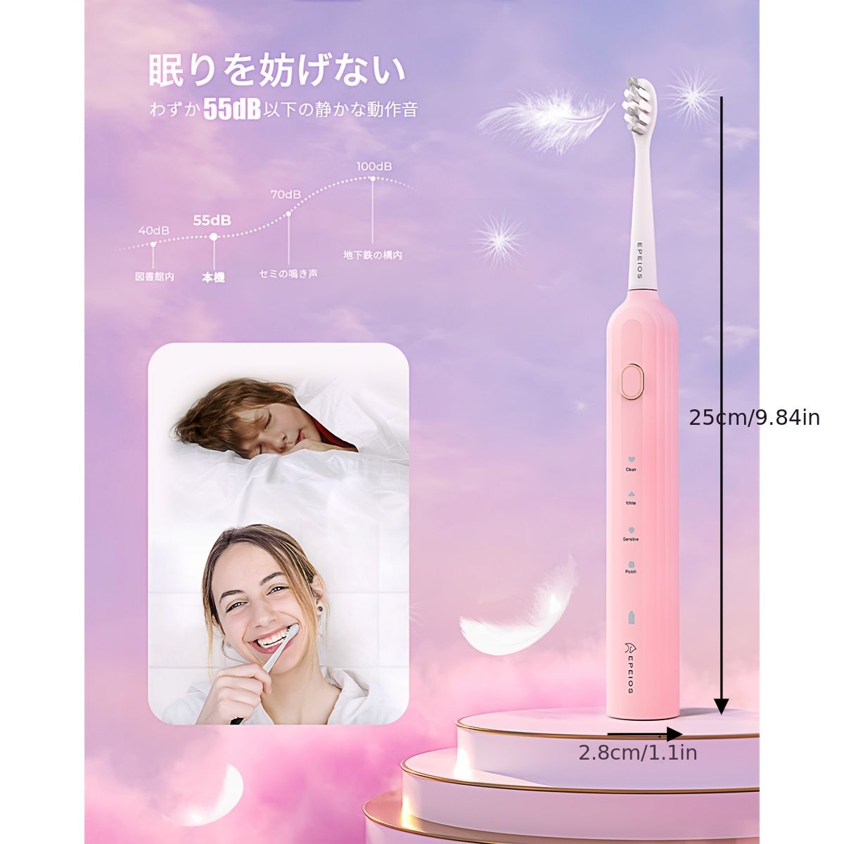 USB充電 180日長寿命バッテリー