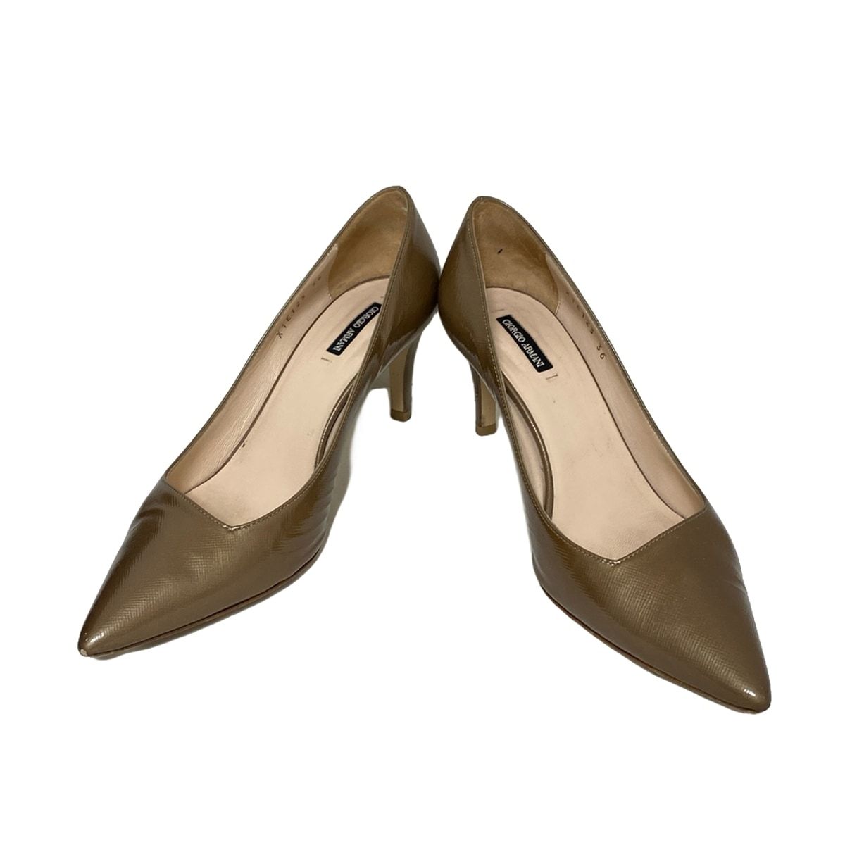 GIORGIO ARMANI パンプス ベージュ 4105025A0019 中古・古着通販】GIORGIO ARMANI (ジョルジョアルマーニ