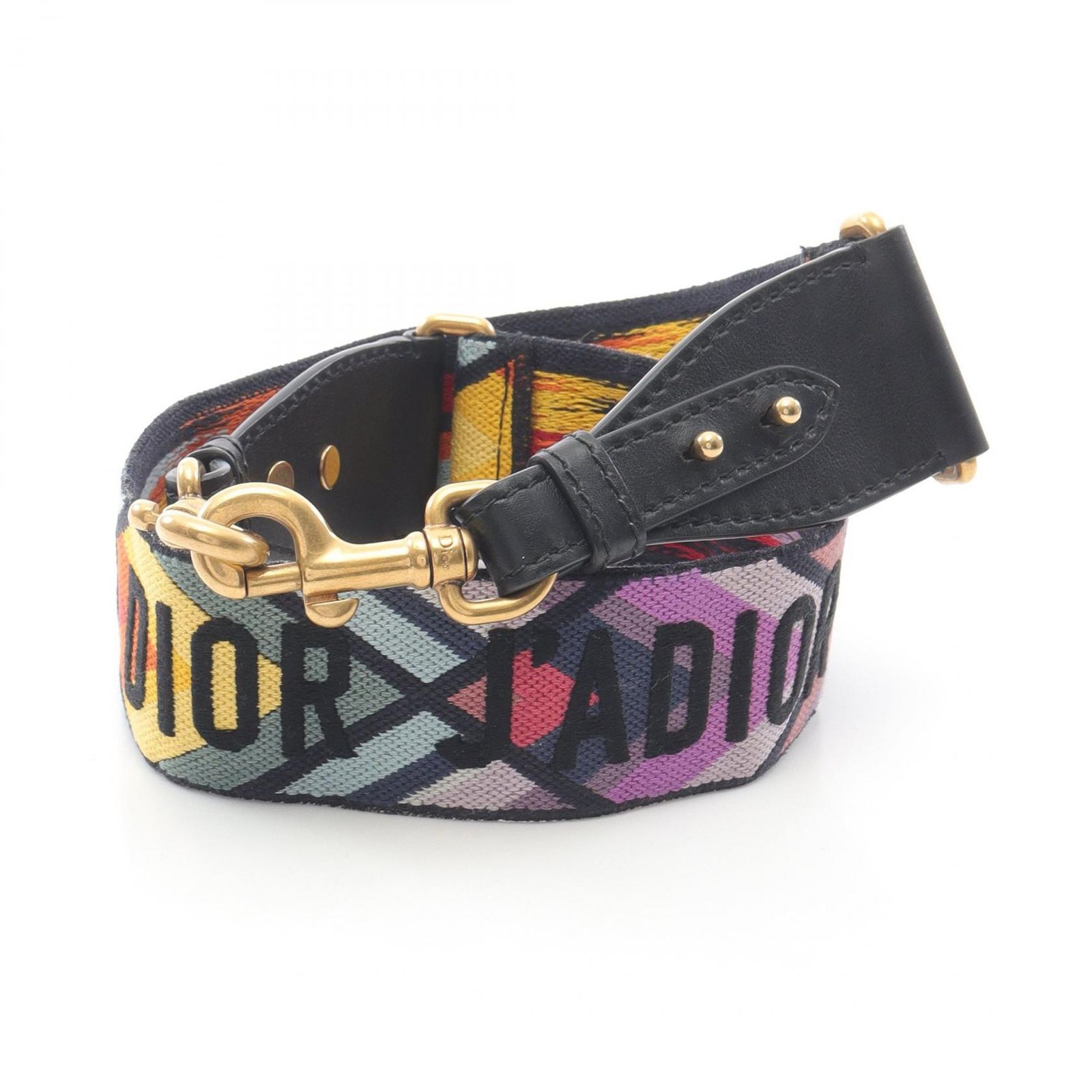 ディオール Dior ショルダーストラップ エンブロイダリー S8538CQRRM911 マルチ キャンバス レザー ショルダーストラップ レディース