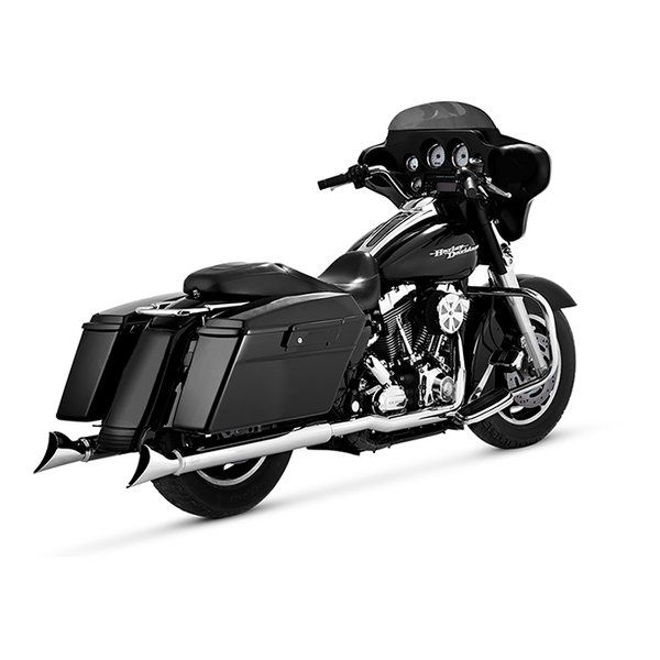 【新品】VANCEu0026HINES（バンスアンドハインズ） DresserDuals ドレッサーデュアルズ ヘッドパイプ クローム マフラー TOURING 95-08 1802-0204 (2630359)