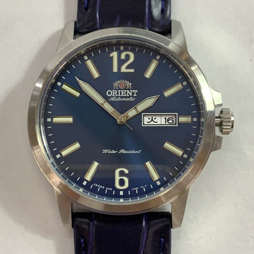 中古】04w0591▽※ORIENT オリエント デイデイト 裏スケ ブルー