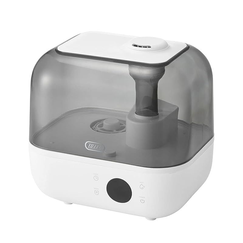 商品 Toffy トフィー 抗菌ハイブリッドアロマ加湿器 4.7L HF08 ピュアホワイト 上部給水式 長時間加湿 ロングノズル 自動湿度コントロール機能 タイマー付き アロマオイル アロマウォーター対応 抗菌加工 HF08-PW 0