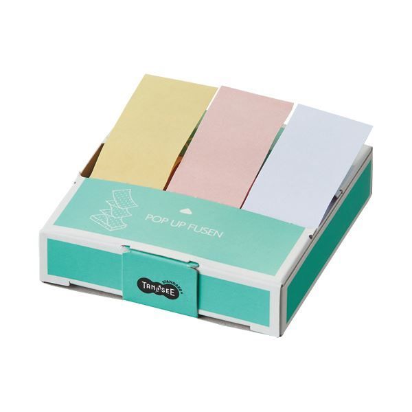 まとめ TANOSEE ポップアップふせん 紙 75×25mm 1セット 3冊 ×50セット