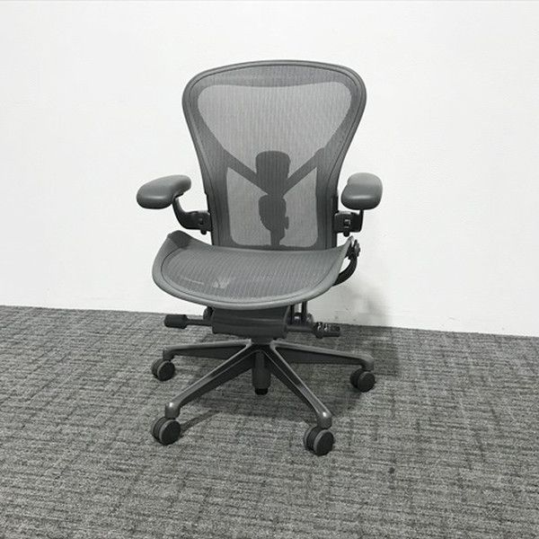 オフィスチェア アーロンチェア リマスタード Bタイプ HermanMiller ハーマンミラー グレー 【IO-865639B】