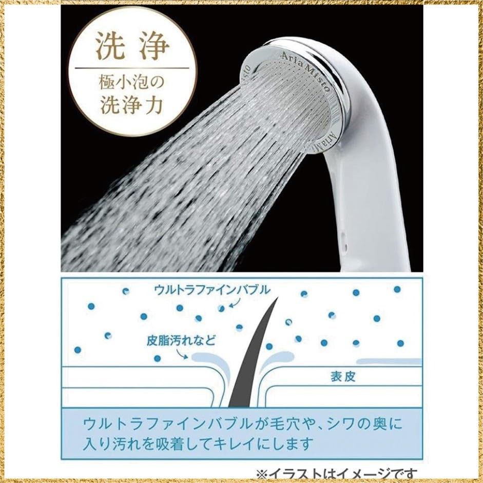 彡 でお届け シャワーヘッド ボリーナワイド シルバー ウルトラファインバブル マイクロナノバブル TK 7007 SL