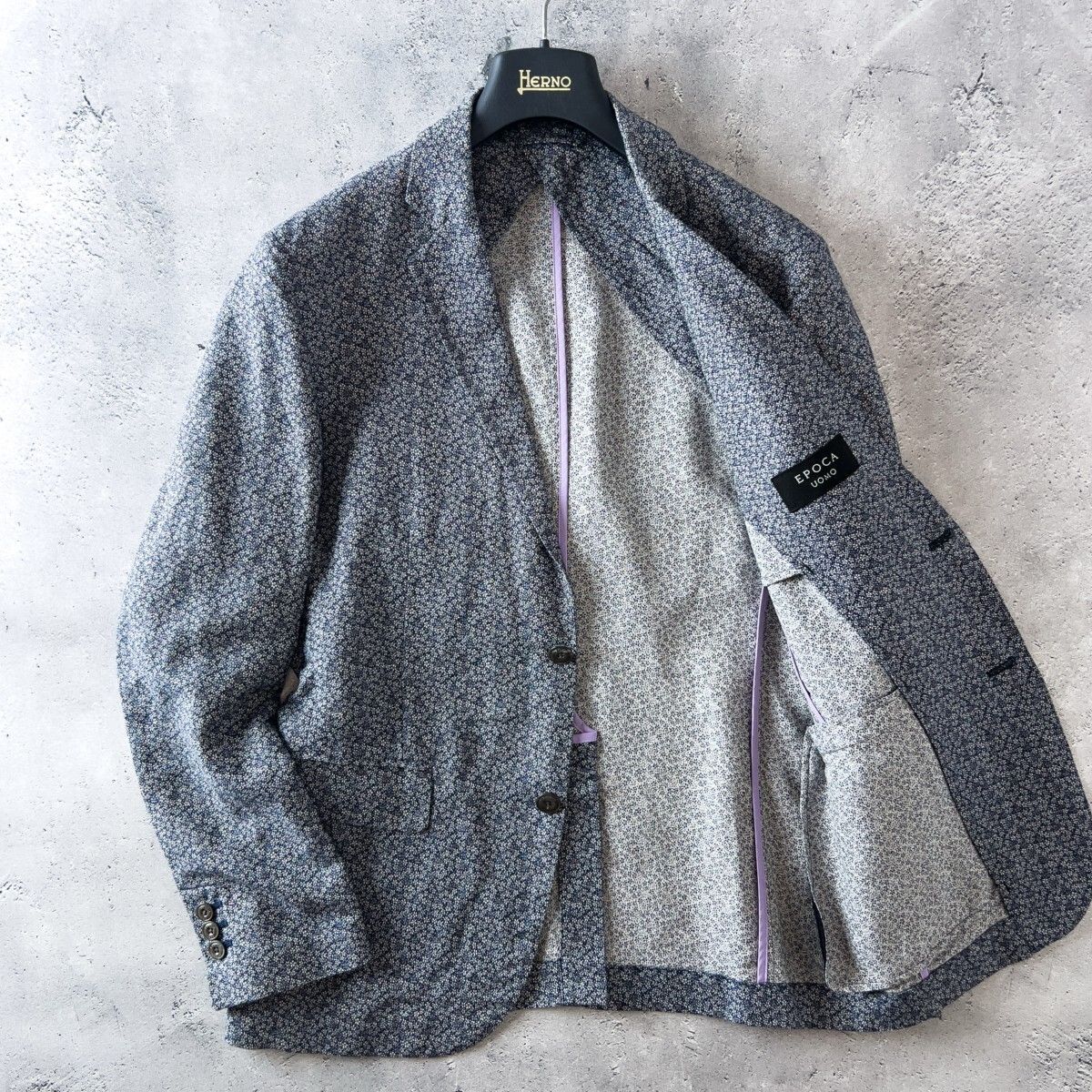 EPOCA UOMO エポカ ウォモ リネン混 アンコン テーラード