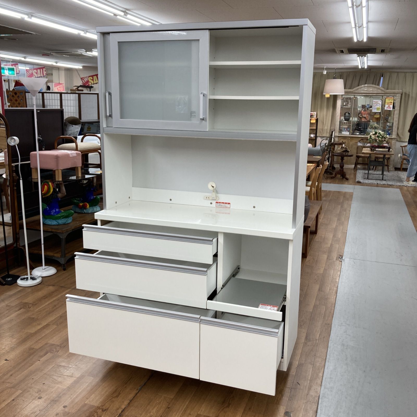 ○高橋木工所 キッチンボード 食器棚 チェルシー Sunny サニー レンジ