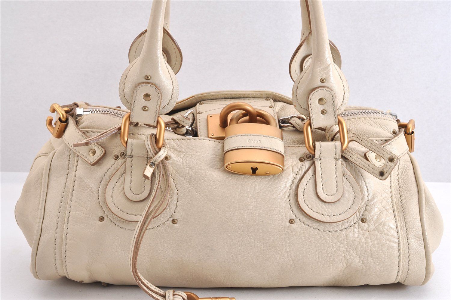 Chloe クロエ 美品 クロエ ウッディミニ ハンドバッグ ショルダー 