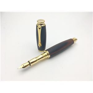 銘木材 万年筆|文房具 黒檀 こくたん 日本製 中太字 文具 オフィス用品 ステーショナリー