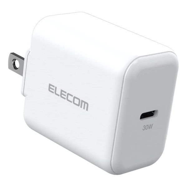 【新品】ELECOM  エレコム AC充電器/USB充電器/USB Power Delivery対応 合計出力30W タイプCポート×1 MPA-ACCP26WH (2544859)