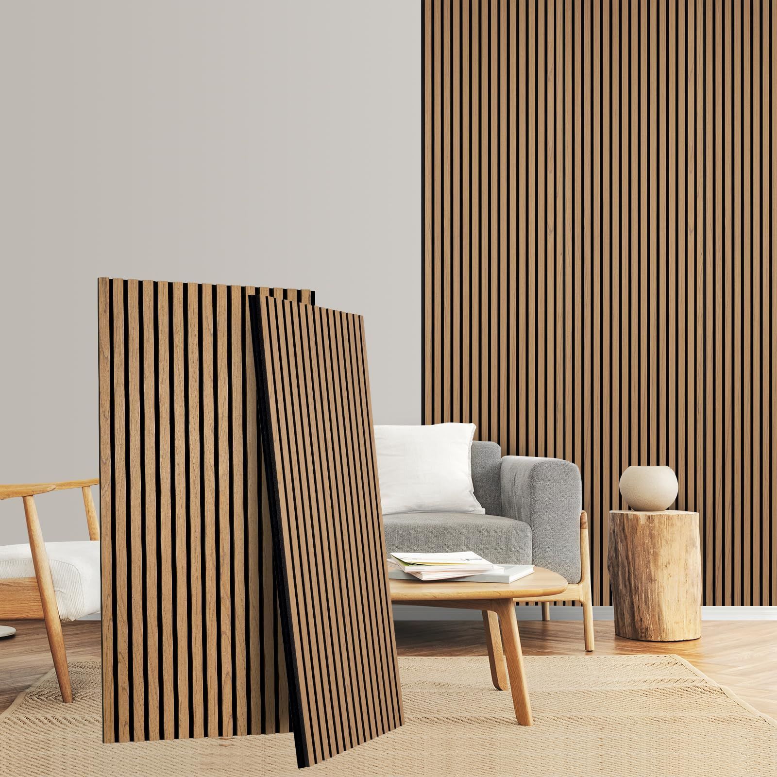 Walspax 強化版吸音ボード 1.2mm遮音シート付き 118x60.5cm 2PC ウッド