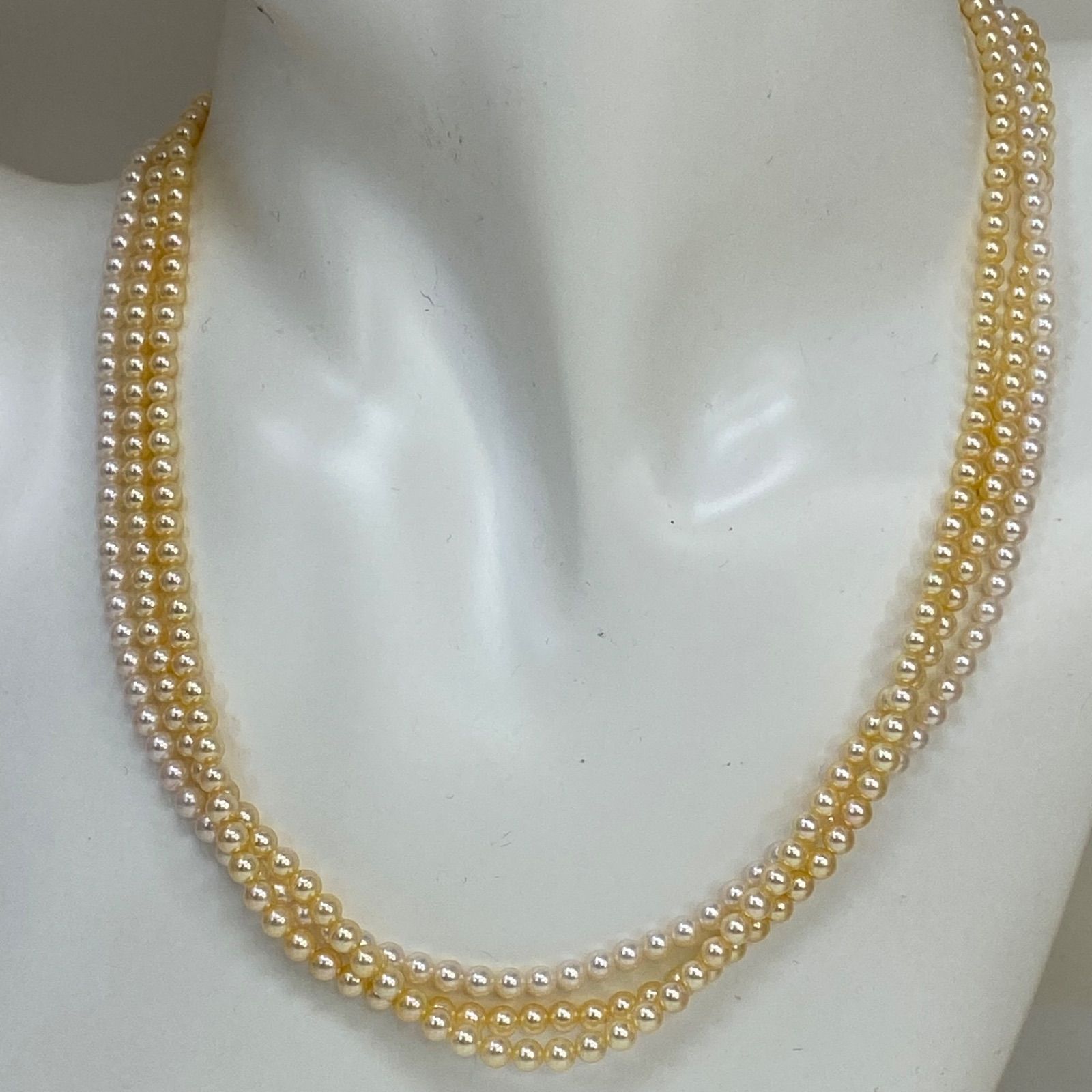 mikimoto ミキモト 御木本 used k18YG AU750 18金 養殖あこや真珠 