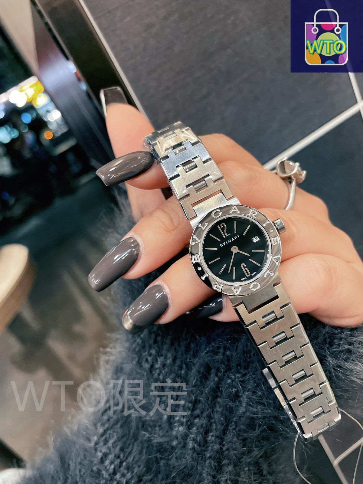 BVLGARI 腕時計 シルバー/ブラック f12444-1.jpg
