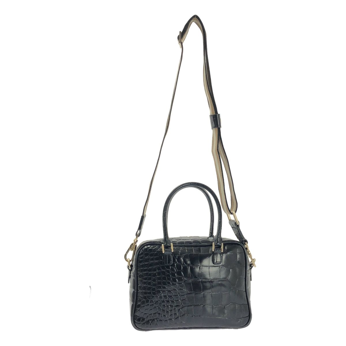 ANYA HINDMARCH カーカー　スモール　ブラック・クロコ ANYA HINDMARCH / アニヤハインドマーチ | カーカー ミニ 2Way