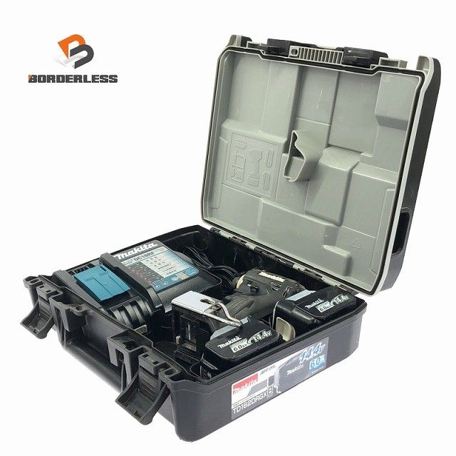 品 makita マキタ 14.4V 充電式インパクトドライバー TD162DRGXB バッテリー2個 14.4V 6.0Ah 充電器 ケース付 コードレス116948