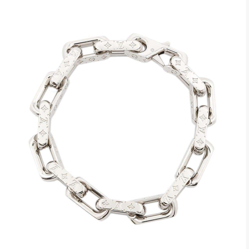 LOUIS VUITTON ブレスレット チェーン 喜平 プレート ID コリエ LOUIS