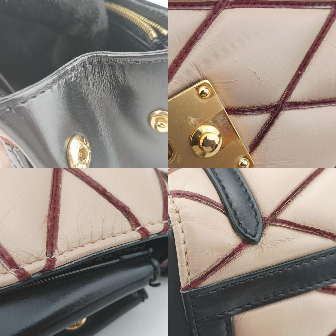 ルイヴィトンLouis Vuittonポシェットフラップマルタージュベージュ×ブラックレザーPL3154