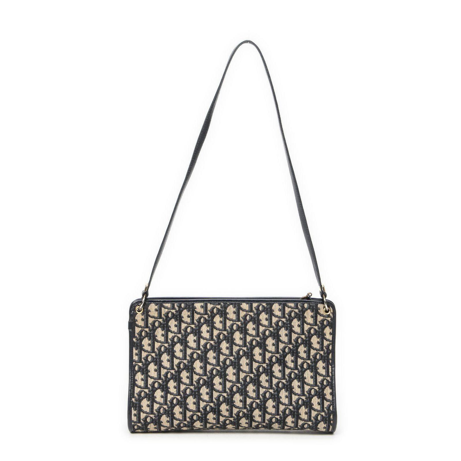 ディオール トロッター ショルダーバッグ ネイビー ベージュ