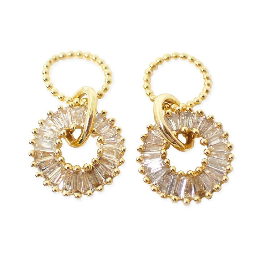 K18 ダイヤチャーム 2pc ペンダントトップ||j55-52