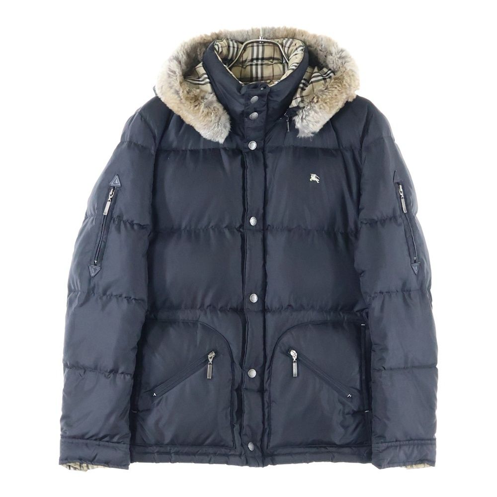 BURBERRY BLACK LABEL バーバリー ブラックレーベル ノヴァチェック フード付き ダウンジャケット ブラック BMP04-533-09