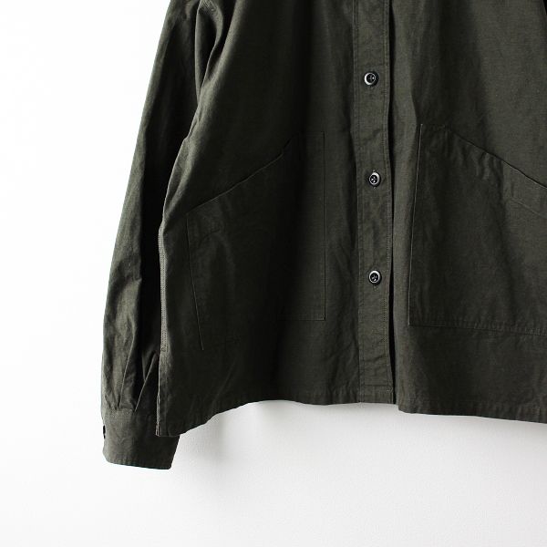 Organic Cotton Overall Shirt — Khaki Green – La Garçonne