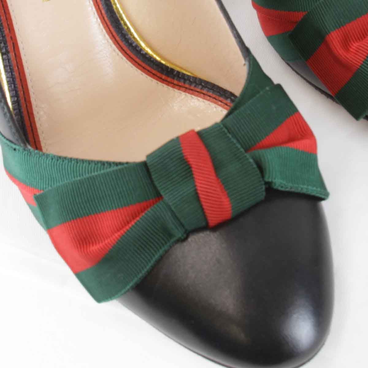 美品『USED』 グッチ シェリーラインパンプス 34 1/2 パンプス