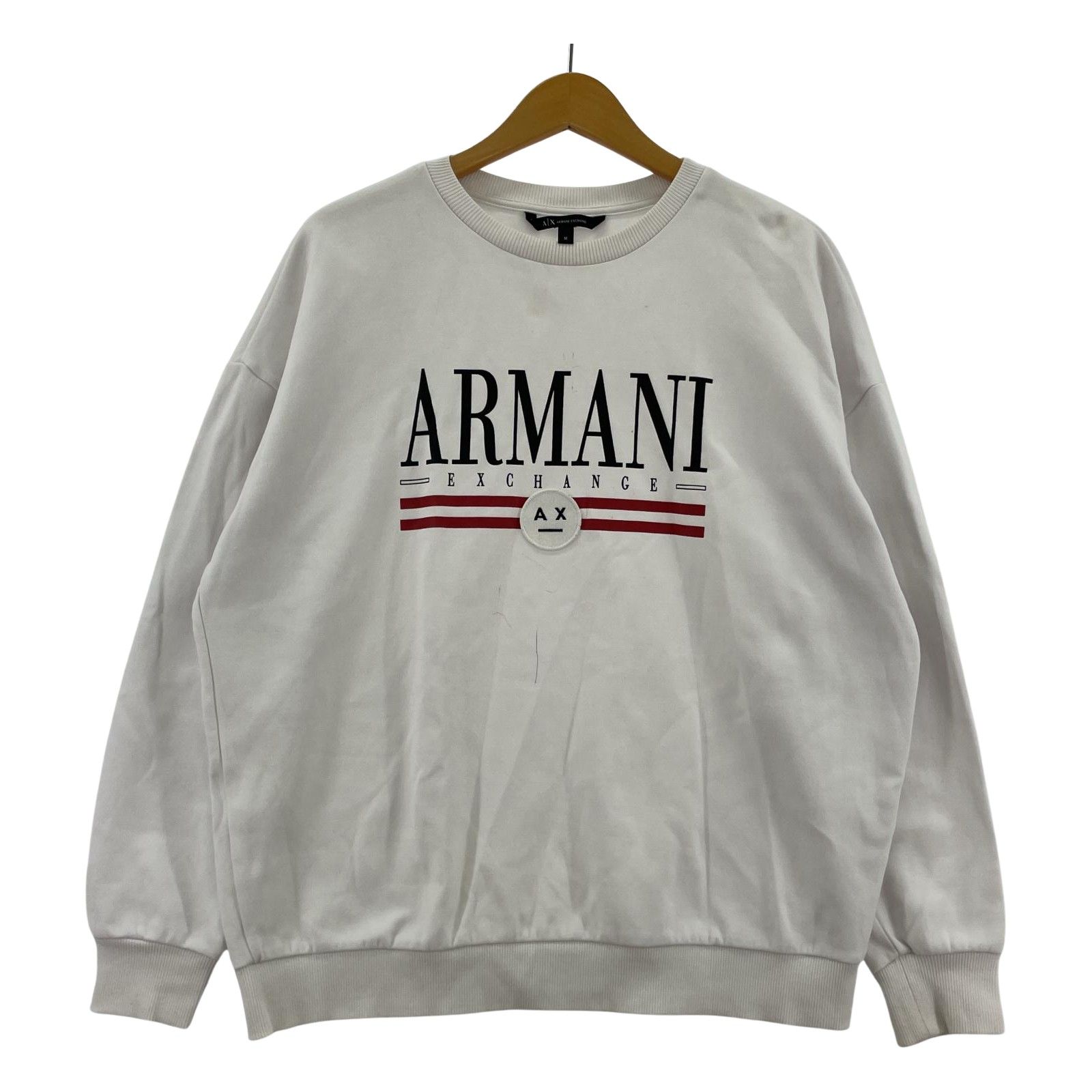 Armani Exchange ホワイト トレーナー Mサイズ Armani Exchange トレーナー M ホワイト アルマーニ