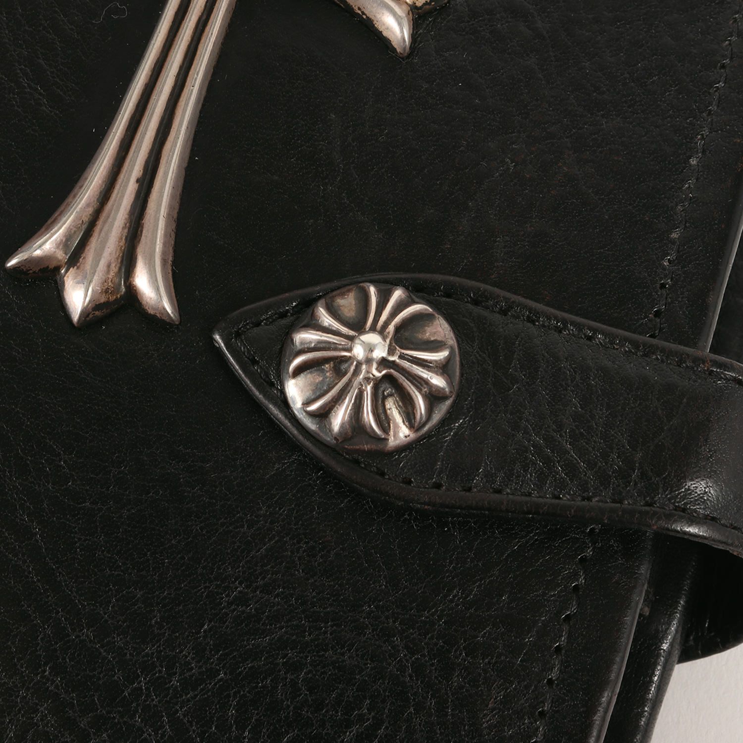 CHROME HEARTS クロムハーツ ラージクロス レザー アジェンダ 手帳 