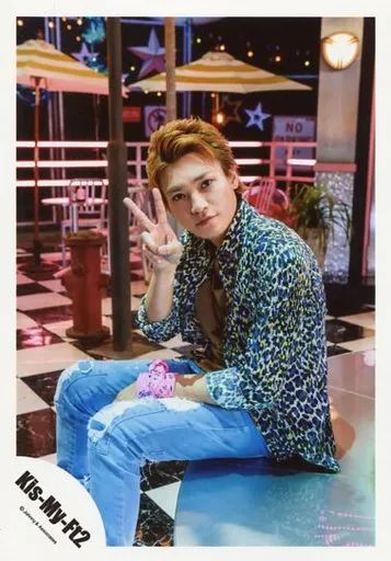 中古】生写真(ジャニーズ) Kis-My-Ft2/二階堂高嗣/膝上・座り・衣装緑