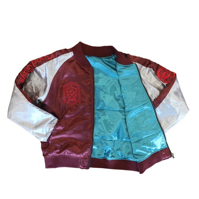 ヴィンテージ 刺繍入りメッシュスカジャン S 希少＊ヴィンテージ 刺繍