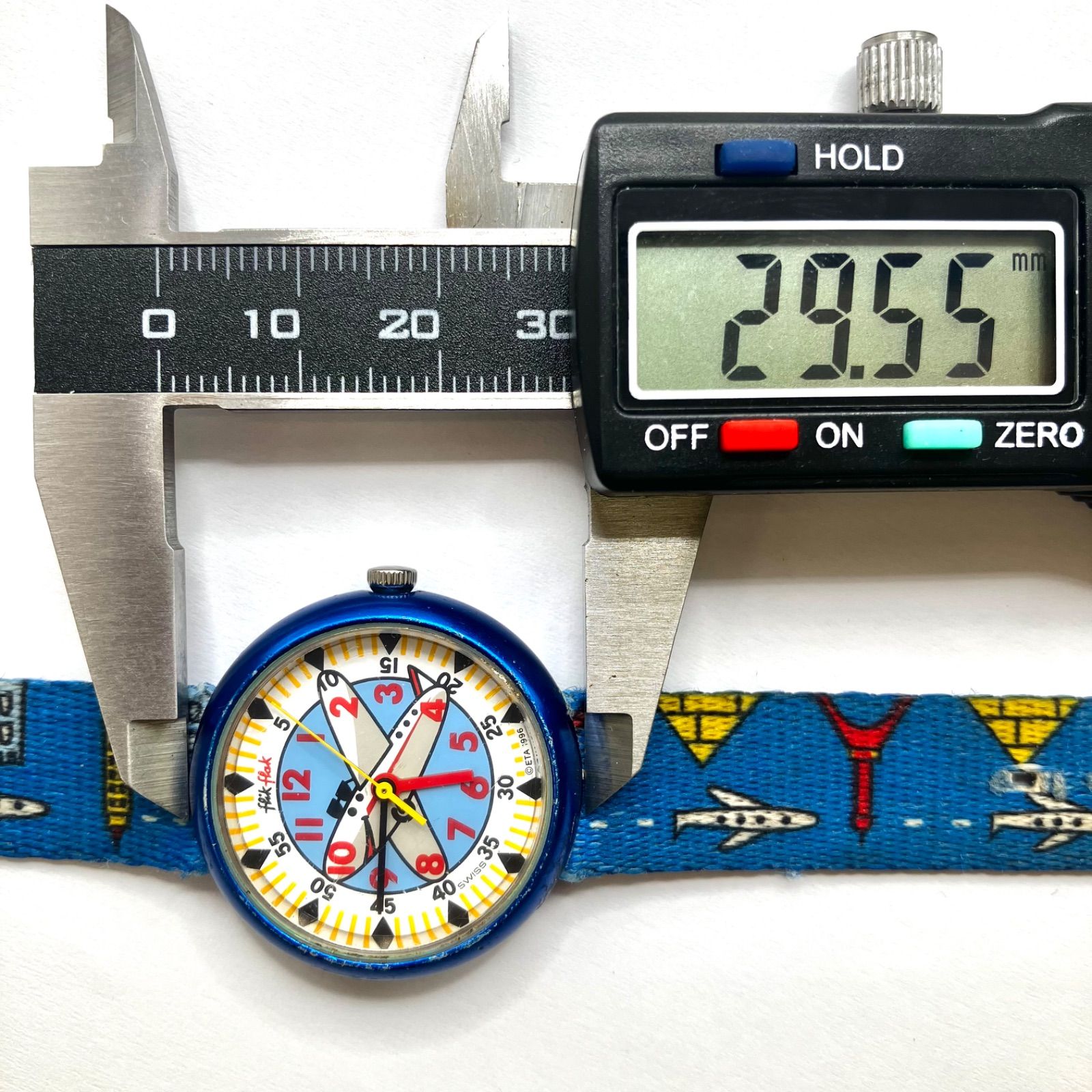 【flik flak  腕時計】フリックフラック  ボーイズ ウォッチ   ブルー   かわいい飛行機   スウォッチ 子供用 腕時計