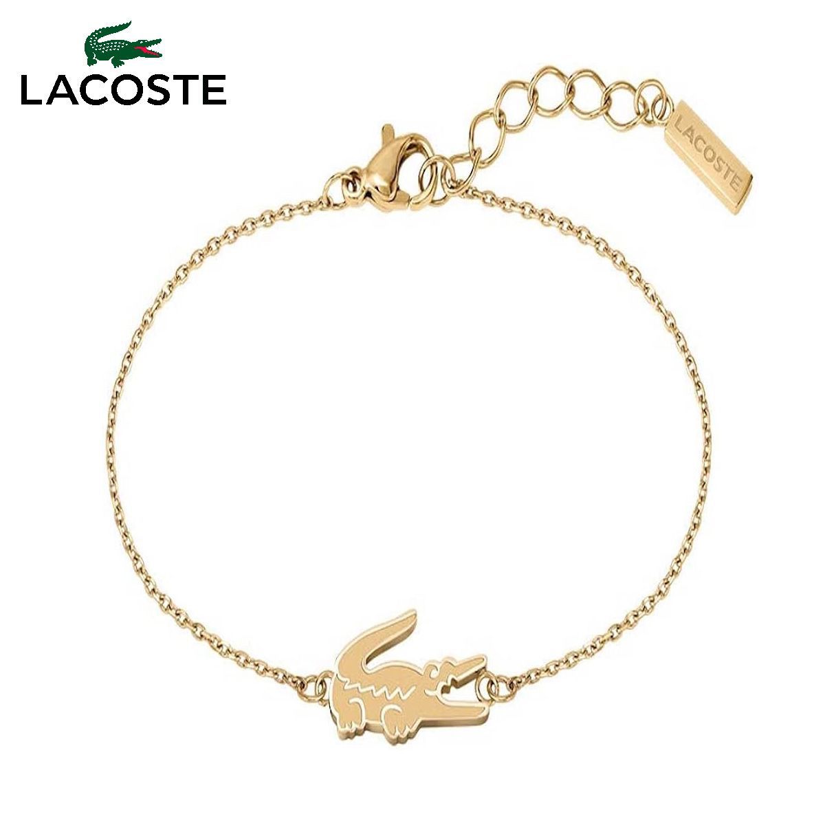 ラコステ LACOSTE ブレスレット アクセサリー 2040048 ブレス わに ワニ ゴールド ブレス カジュアル 女性 レディース 小さめ 小ぶり フリーサイズ サイズ調整可能