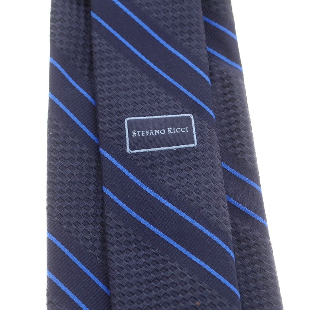 New】Stefano Ricci Silk Striped Tie Navy [Men's] ‐ Mercari Japan