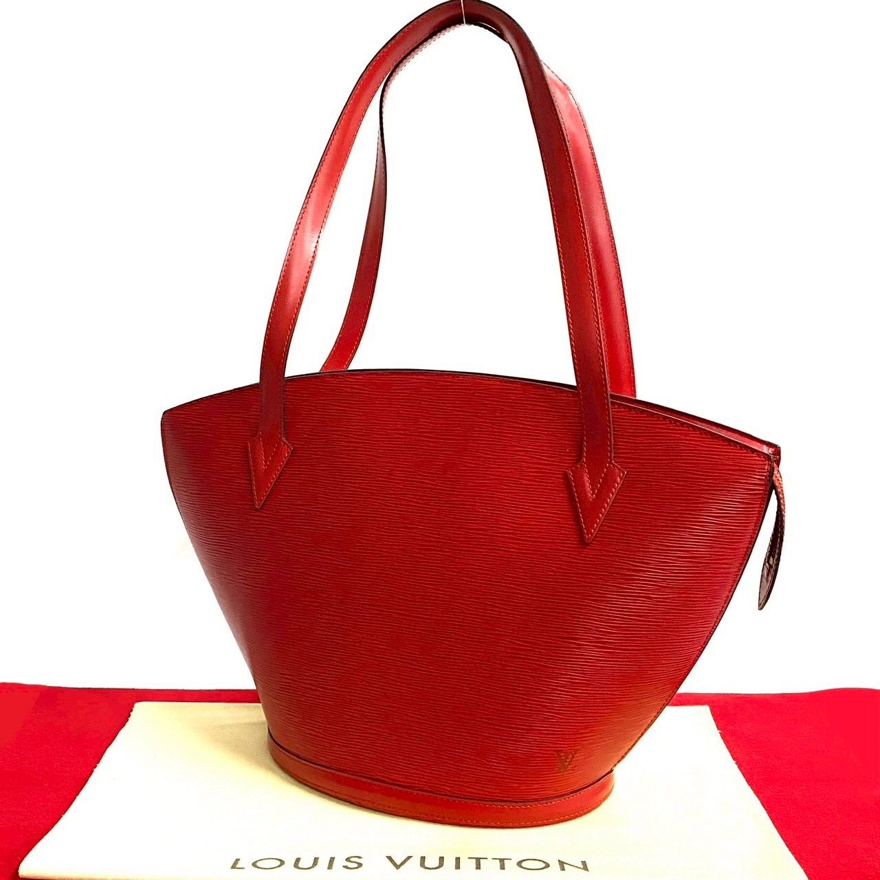 LOUIS VUITTON ルイヴィトン ヴィンテージ サンジャック ショッピング エピ レザー トートバッグ カスティリアンレッド 02650