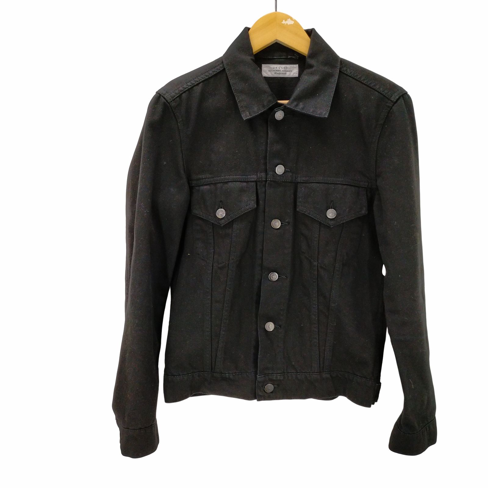 UNUSEDブラックデニムジャケット サイズ2 UNUSED ブラック デニムジャケット M サイズ2