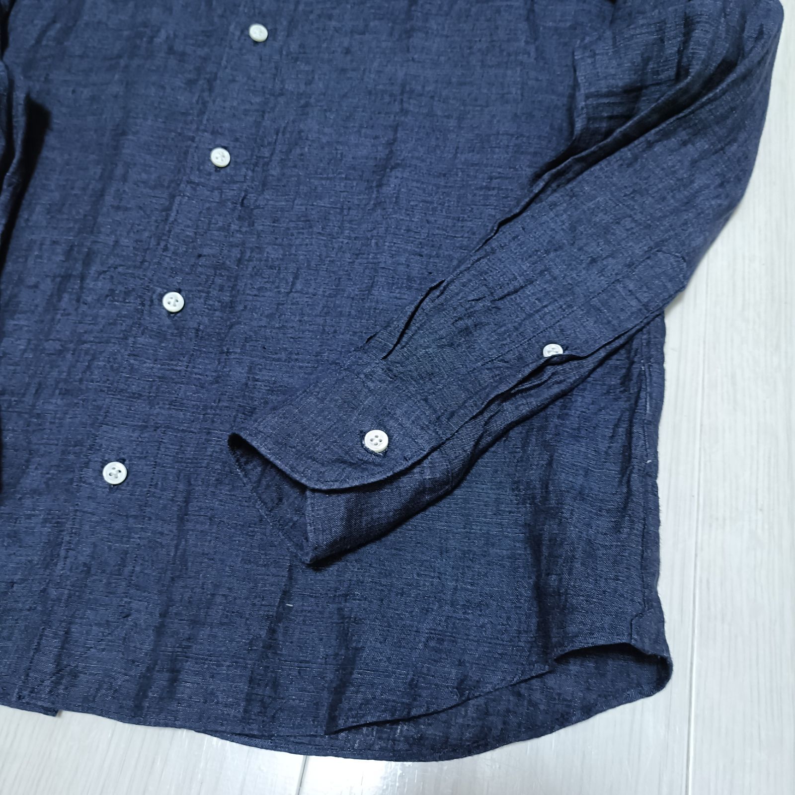 SHIPSシップスTESSITURAMONTI長袖シャツ レギュラーカラーリネン SHIPS: フレックスリネン レギュラーカラー ロングスリーブ シャツ