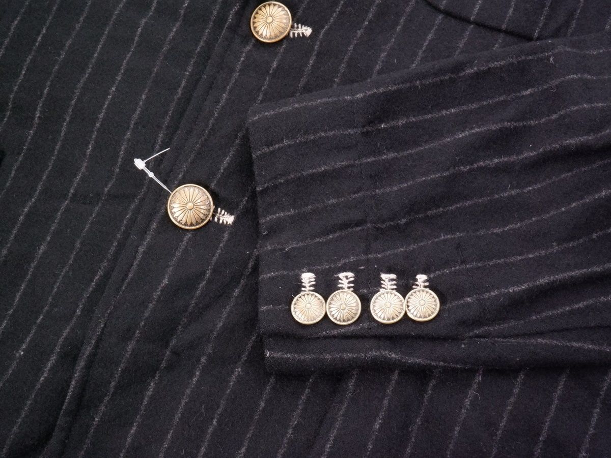 【希少 L メルトンウール】ポールスミス　ピーコート　黒　刺繍ロゴ　青　ダブル m60577151961_1.jpg?1734676762