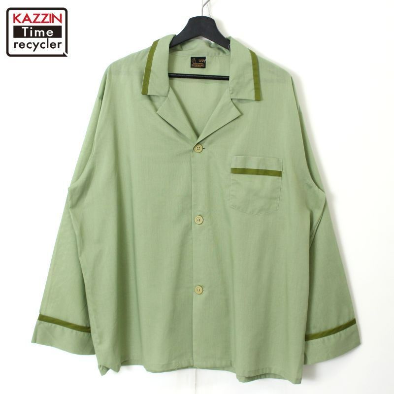 専用　sears パジャマシャツ　70s 70年代 70s シアーズ ストアブランド 長袖 開襟 オープンカラー