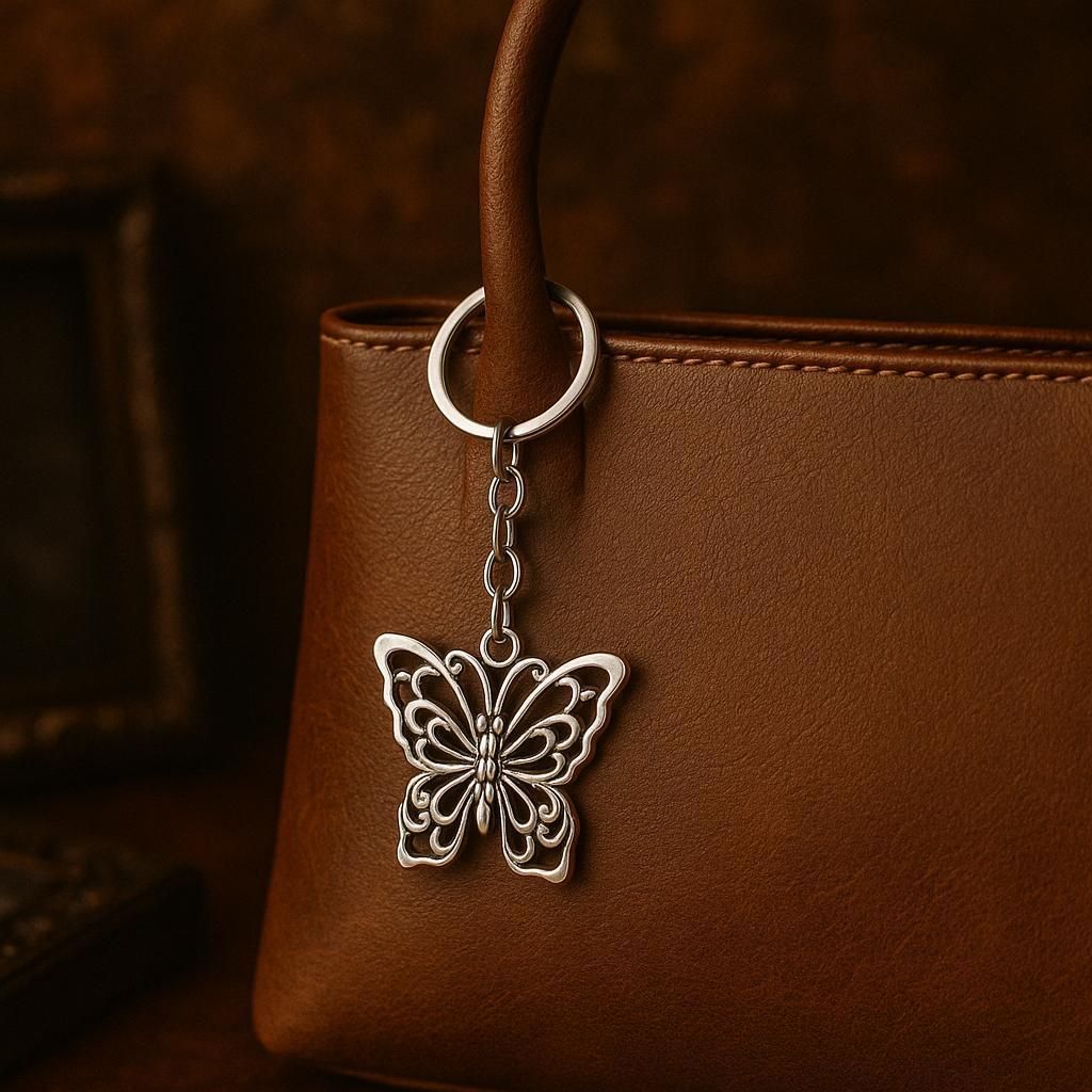 【新品】コーチ バタフライ柄 蝶々 バッグチャーム キーリング キーホルダー COACH コーチ バタフライ蝶々 キーホルダー キーリング 美品