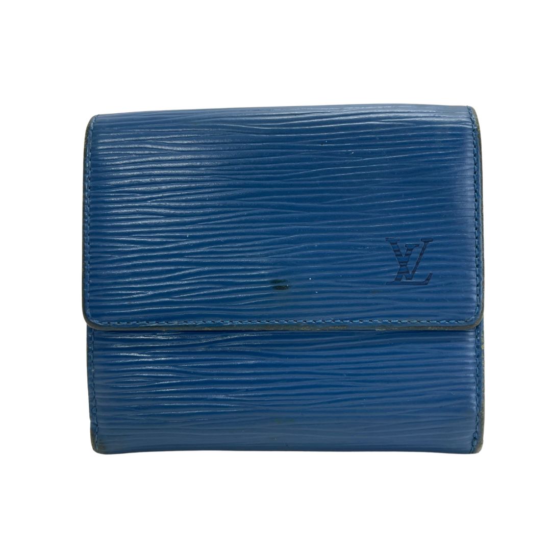 2323 LOUIS VUITTON ルイヴィトン エピ ブルー 三つ折り財布
