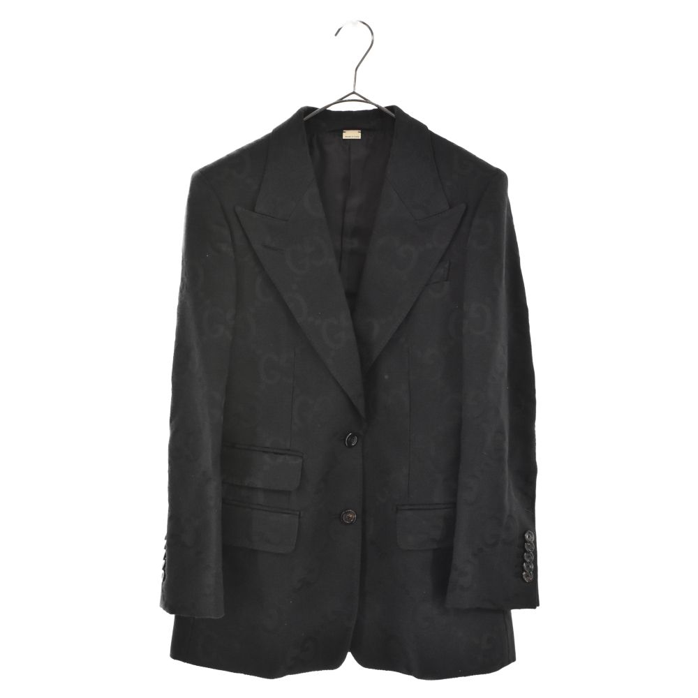 GUCCI (グッチ) LIGHT GG CANVAS SINGLE-BREASTED JACKET 681026 ZAHT6