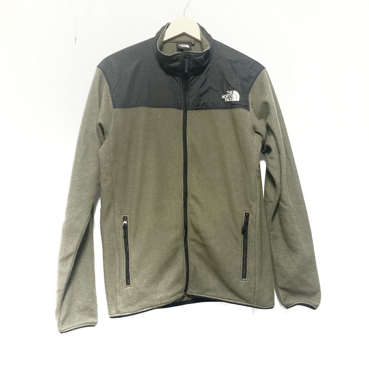 THE NORTH FACE(ノースフェイス) ブルゾン サイズM メンズ - カーキ×黒 長袖/フリース/春/秋 スノーボード