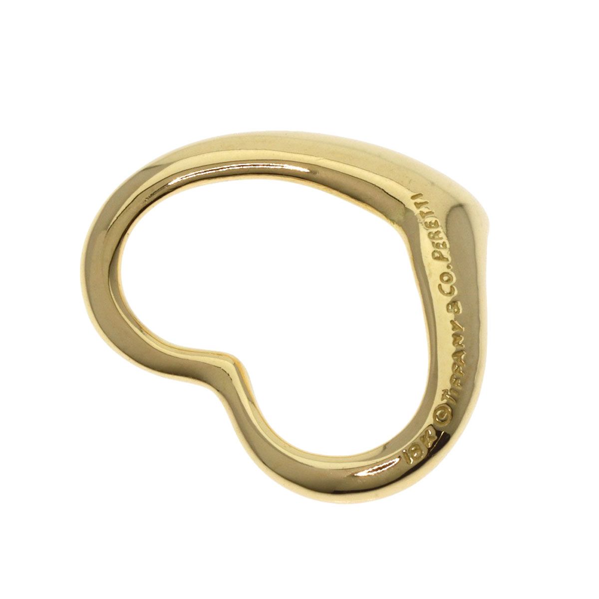 【美品】TIFFANY &Co.オープンハートペンダントトップK18YG 4g TIFFANY＆CO ティファニー オープンハート ネックレス 750PG