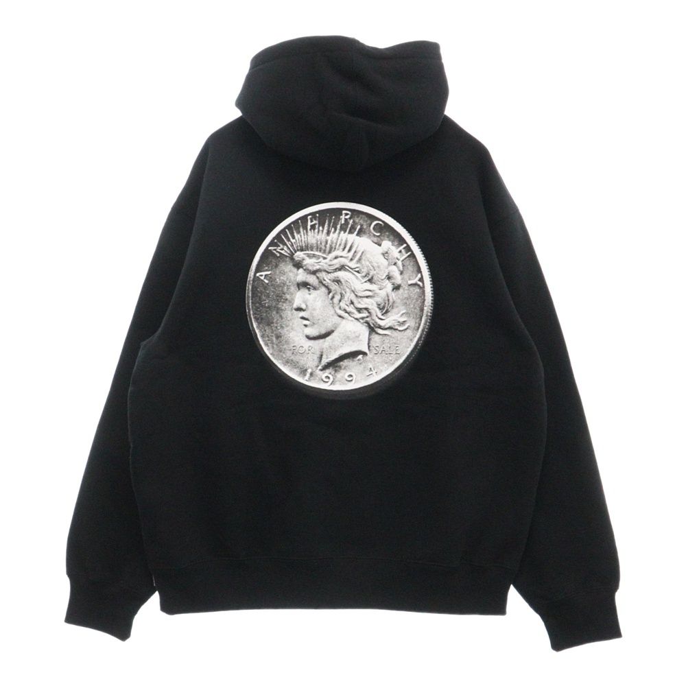 SUPREME (シュプリーム) 24AW Anarchy Hooded SweatShirt アナーキー プルオーバースウェットフーディ パーカー ブラック