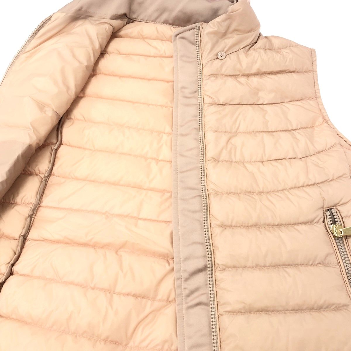 MONCLER モンクレール ダウンロングベスト ピンク フリル ハイネック