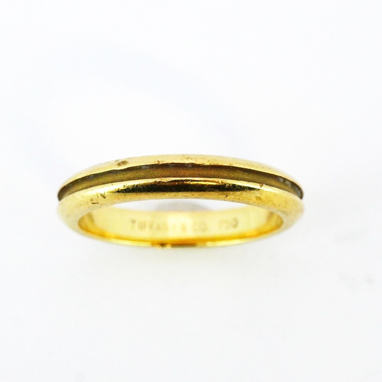 ティファニー Tiffany ティファニー リング グルーブド 18KYG イエローゴールド 12.5号レディース