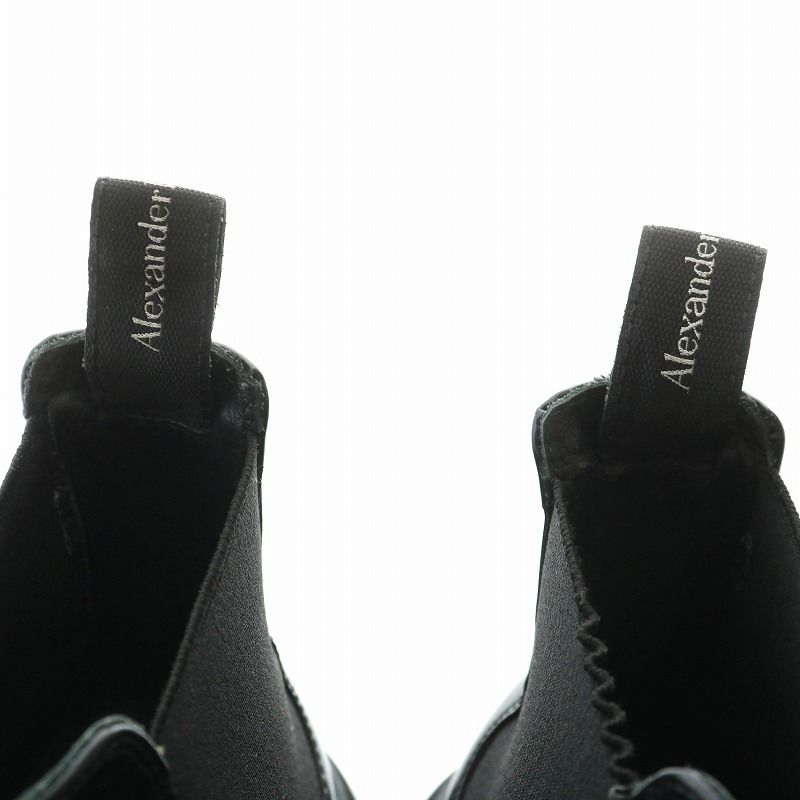 【新品】 アレキサンダーマックイーン　サイドゴアブーツ　黒　レザー アレキサンダーマックイーン ALEXANDER MCQUEEN サイドゴア