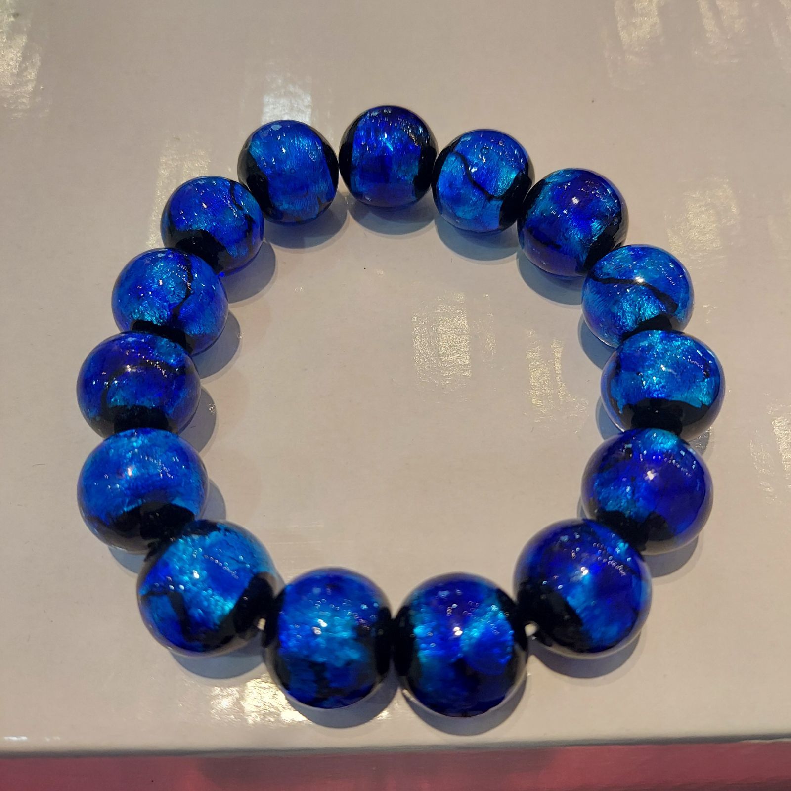 ホタルガラス　蓄光　オーシャンブルー　12mm ホタルガラス　蓄光タイプ　オーシャンブルー　10mm.12mm