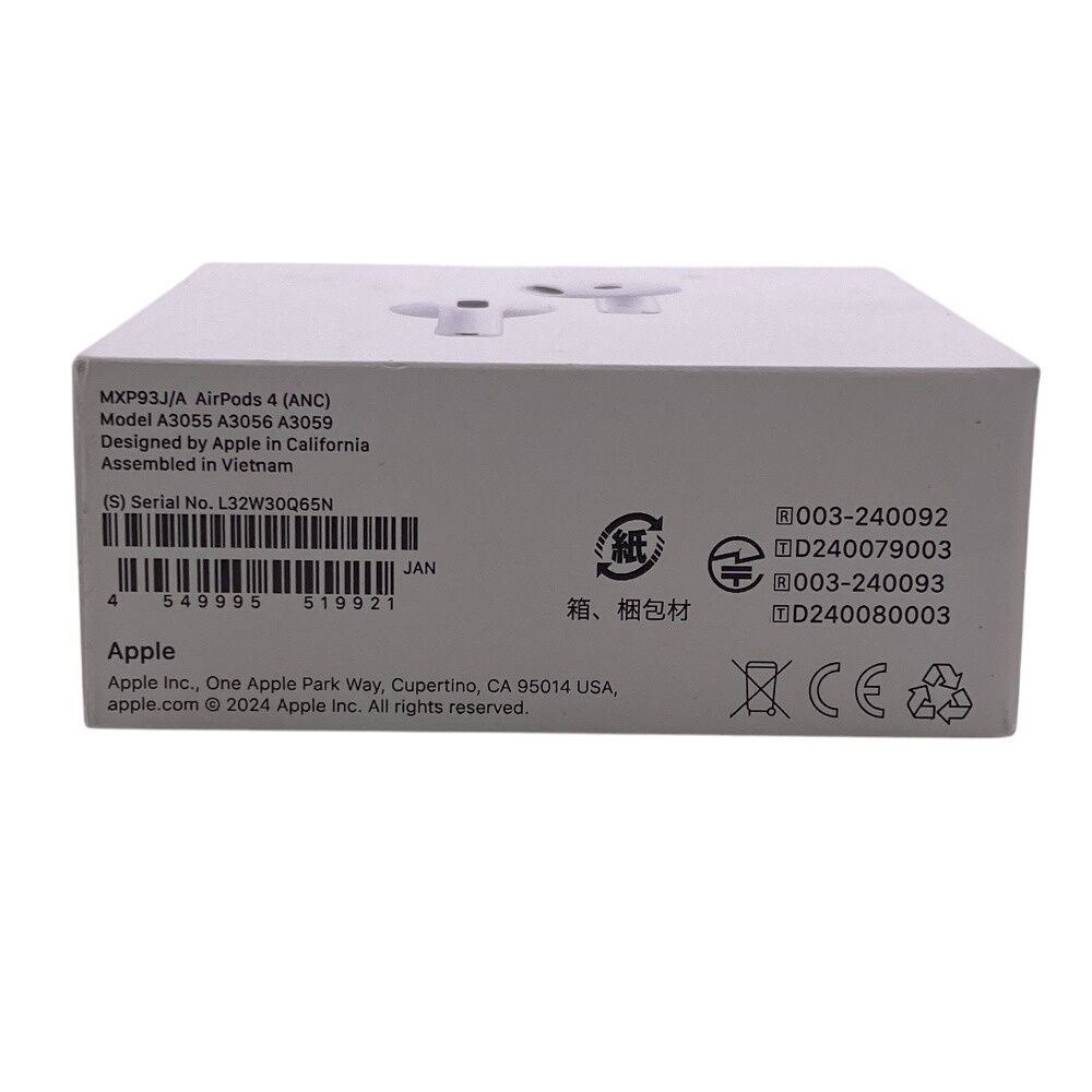 Apple AirPods4 ANC 箱付き Apple アップル 純正 AirPods 4 エアポッズ